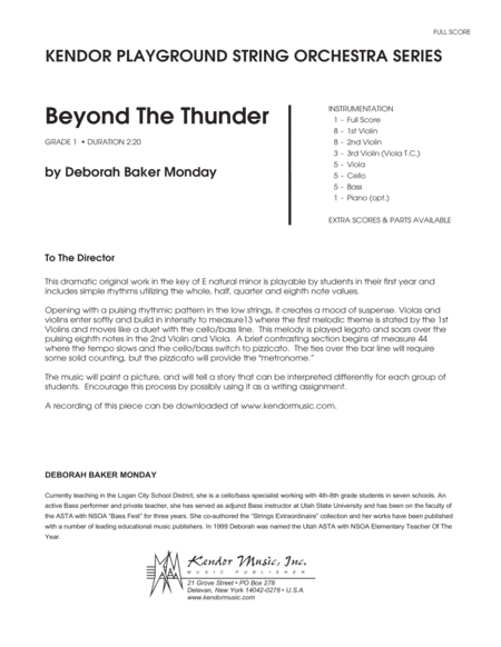 Beyond The Thunder - Full Score