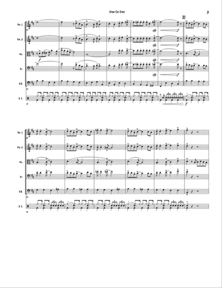 Stray Cat Strut Stray Cat Strut String Quintet scores gallery preview page 3