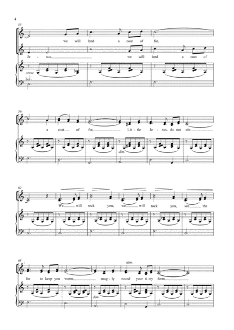 We Will Rock You (Little Jesus Sweetly Sleep) SA scores gallery preview page 4