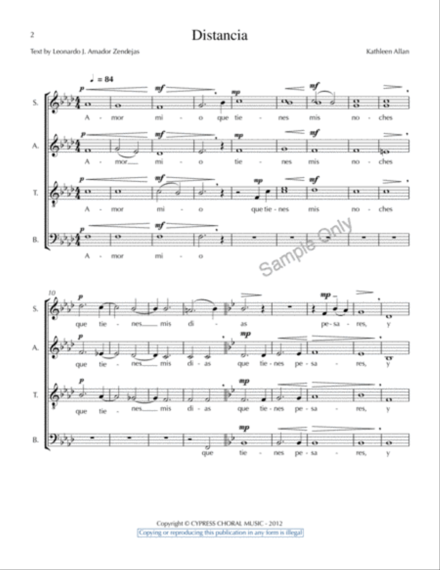 Distancia Distancia SSAATB scores gallery preview page 2