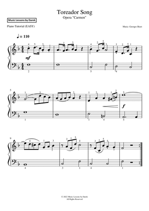 Toreador Song / March of the Toreadors (EASY PIANO) Opera "Carmen" [Georges Bizet]