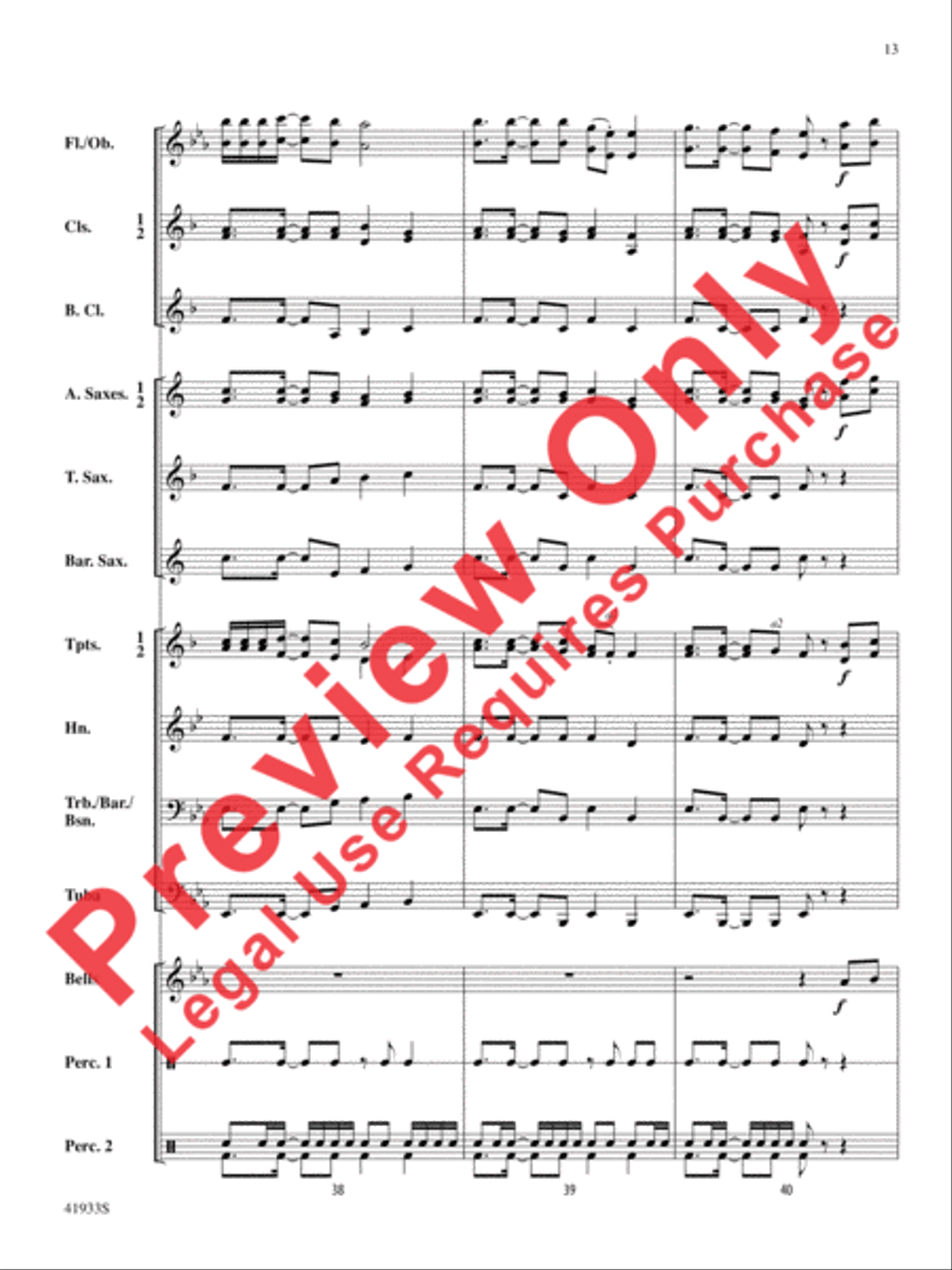 African Alleluia Concert Band scores gallery preview page 14