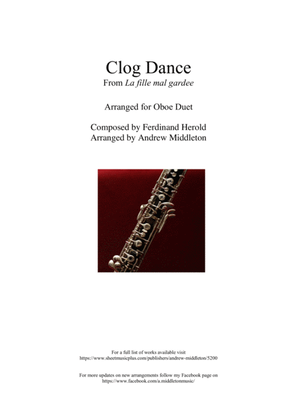 Clog Dance arranged for Oboe Duet