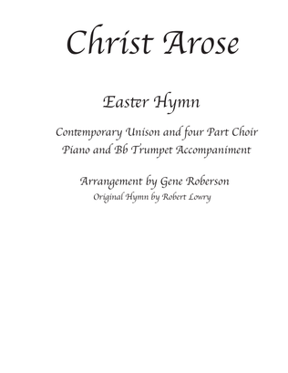 Christ Arose Contemporary Vocal Version with Bb Trumpet