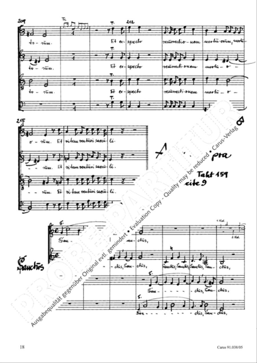 Missa Salvatoris 4-Part scores gallery preview page 19