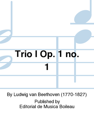 Book cover for Trio I Op. 1 no. 1