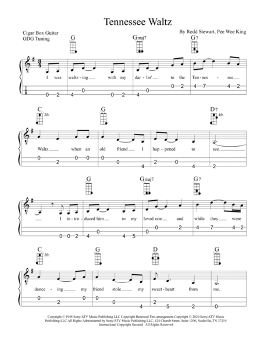 Tennessee Waltz Acoustic Guitar scores gallery preview page 2