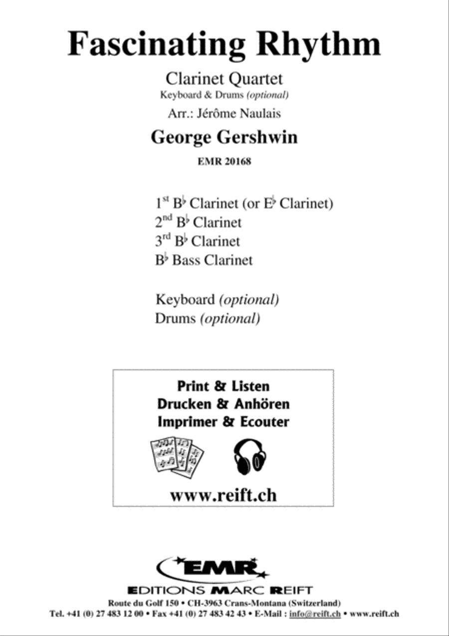Fascinating Rhythm Clarinet Quartet scores gallery preview page 2