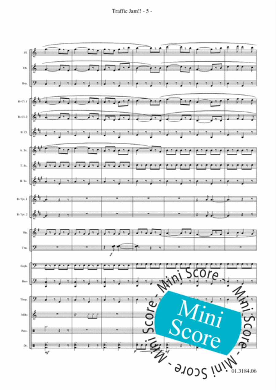 Traffic Jam!! Concert Band scores gallery preview page 9