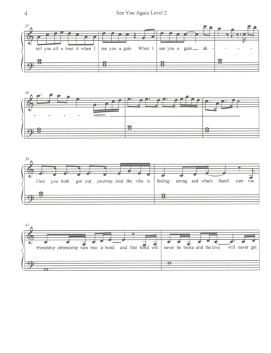 See You Again from FURIOUS 7 Small Ensemble scores gallery preview page 4