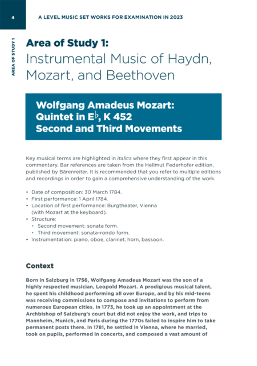 OCR A Level Set Works Supplement 2023 Collection / Songbook scores gallery preview page 4