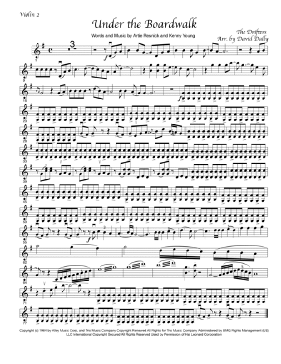 Under The Boardwalk String Orchestra scores gallery preview page 2