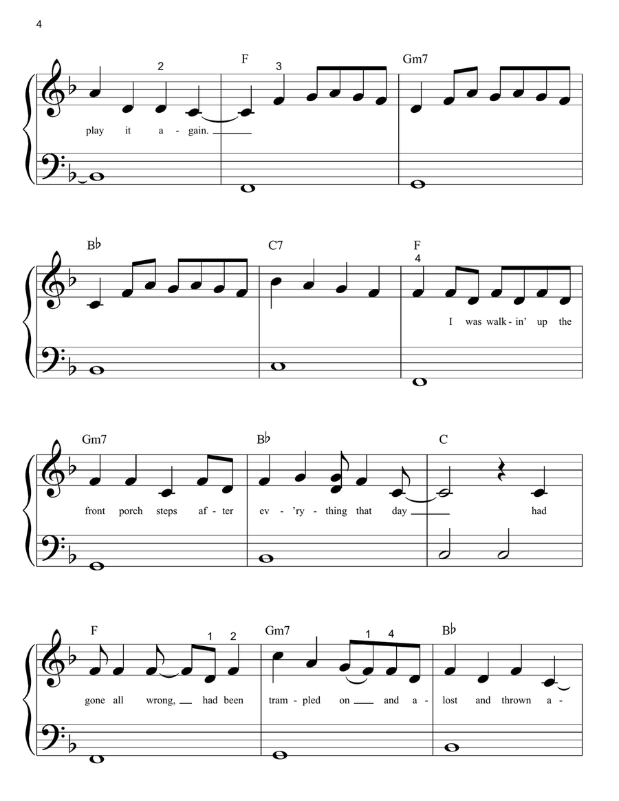Our Song Easy Piano scores gallery preview page 4