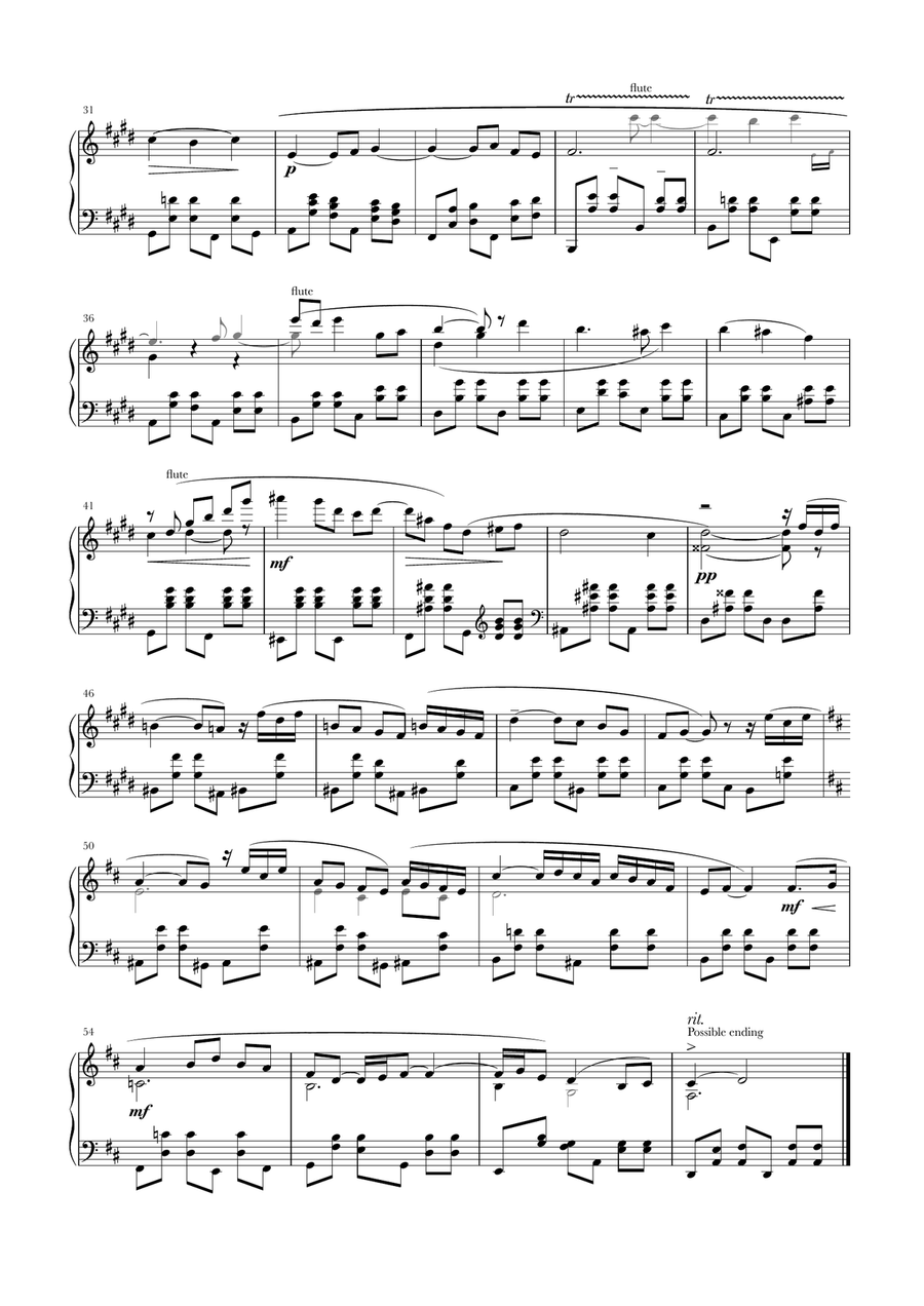 Ravel Piano Concerto 2nd Movement Piano Solo scores gallery preview page 2