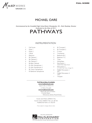 Book cover for Pathways - Full Score