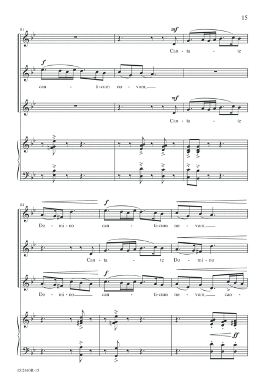 Cantate Domino SSA scores gallery preview page 15