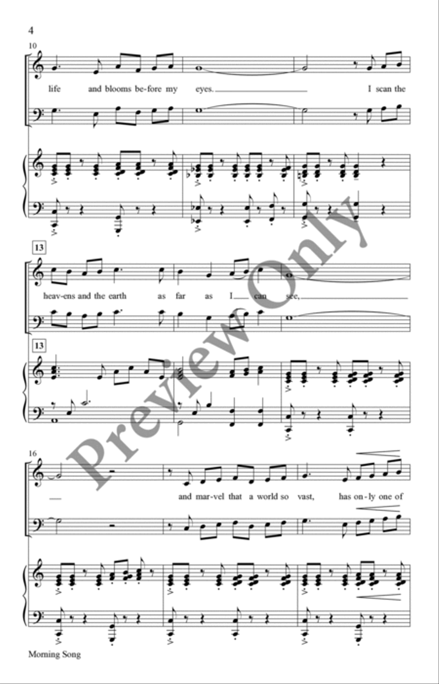 Morning Song 4-Part scores gallery preview page 3