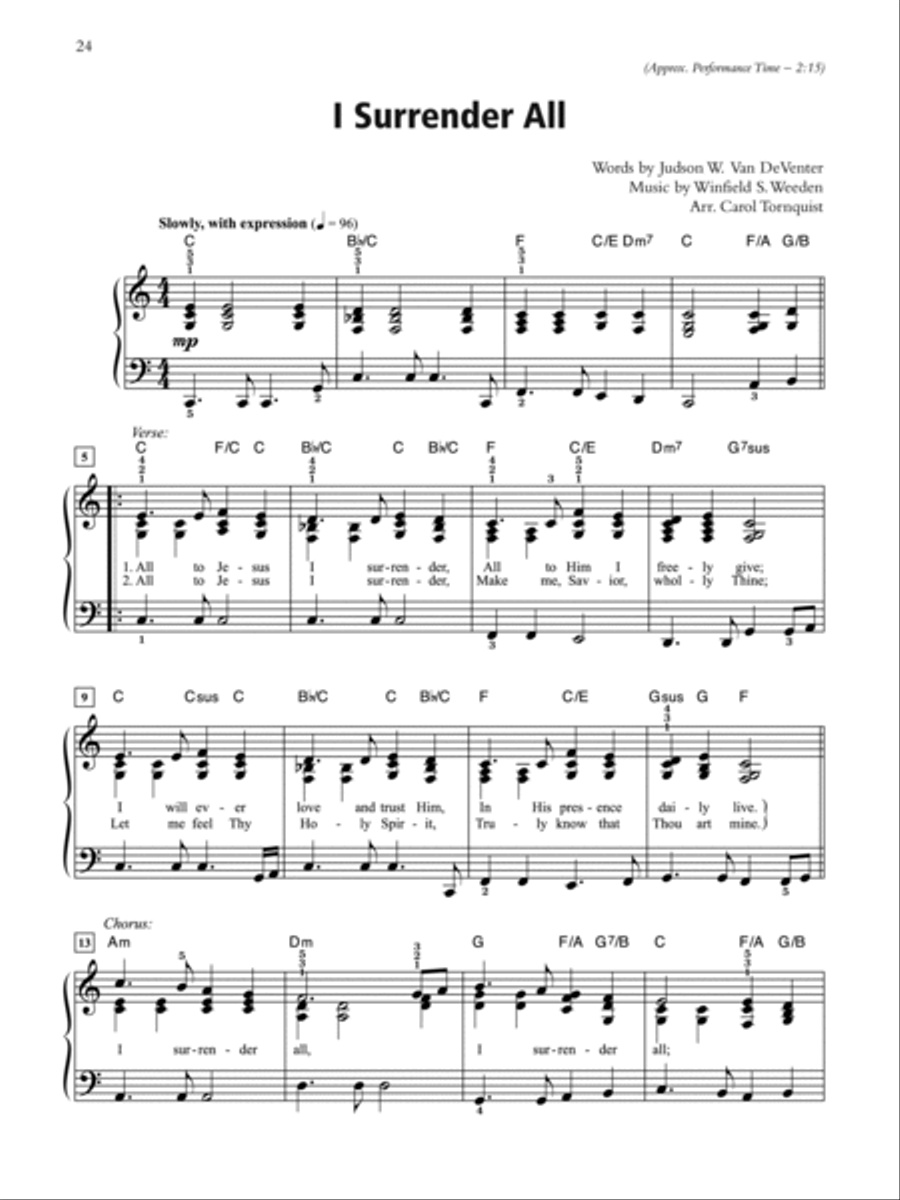 Hymns in Praise Style Piano Solo scores gallery preview page 5