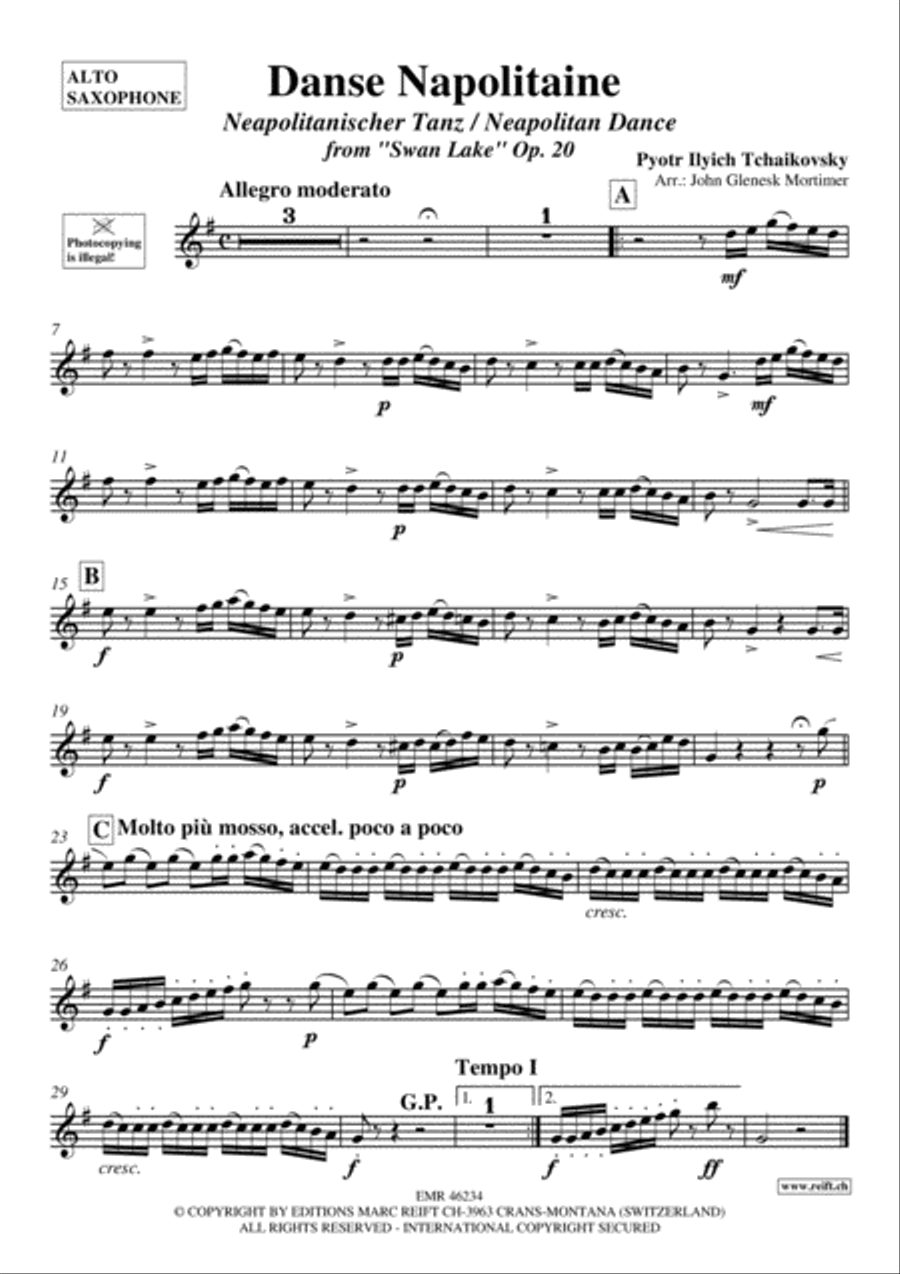 Danse Napolitaine Alto Saxophone scores gallery preview page 2