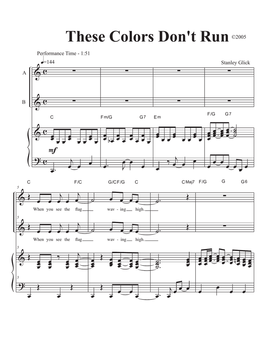 These Colors Don't Run These Colors Don't Run 2-Part scores gallery preview page 1
