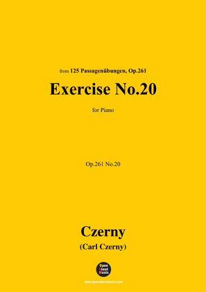 Book cover for C. Czerny-Exercise No.20,Op.261 No.20