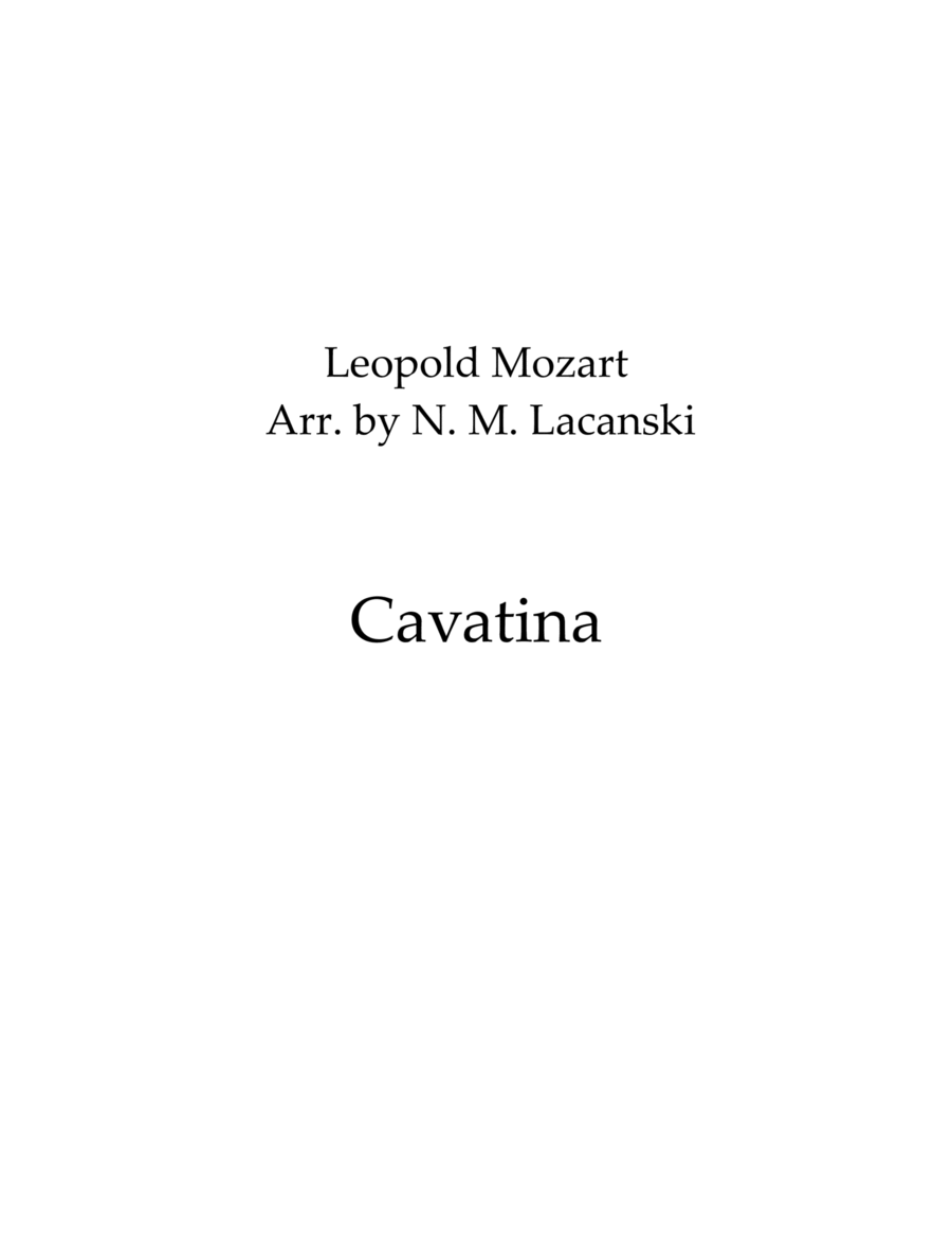 Cavatina String Quartet scores gallery preview page 1
