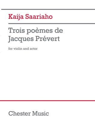 Book cover for Trois poèmes de Jacques Prèvert