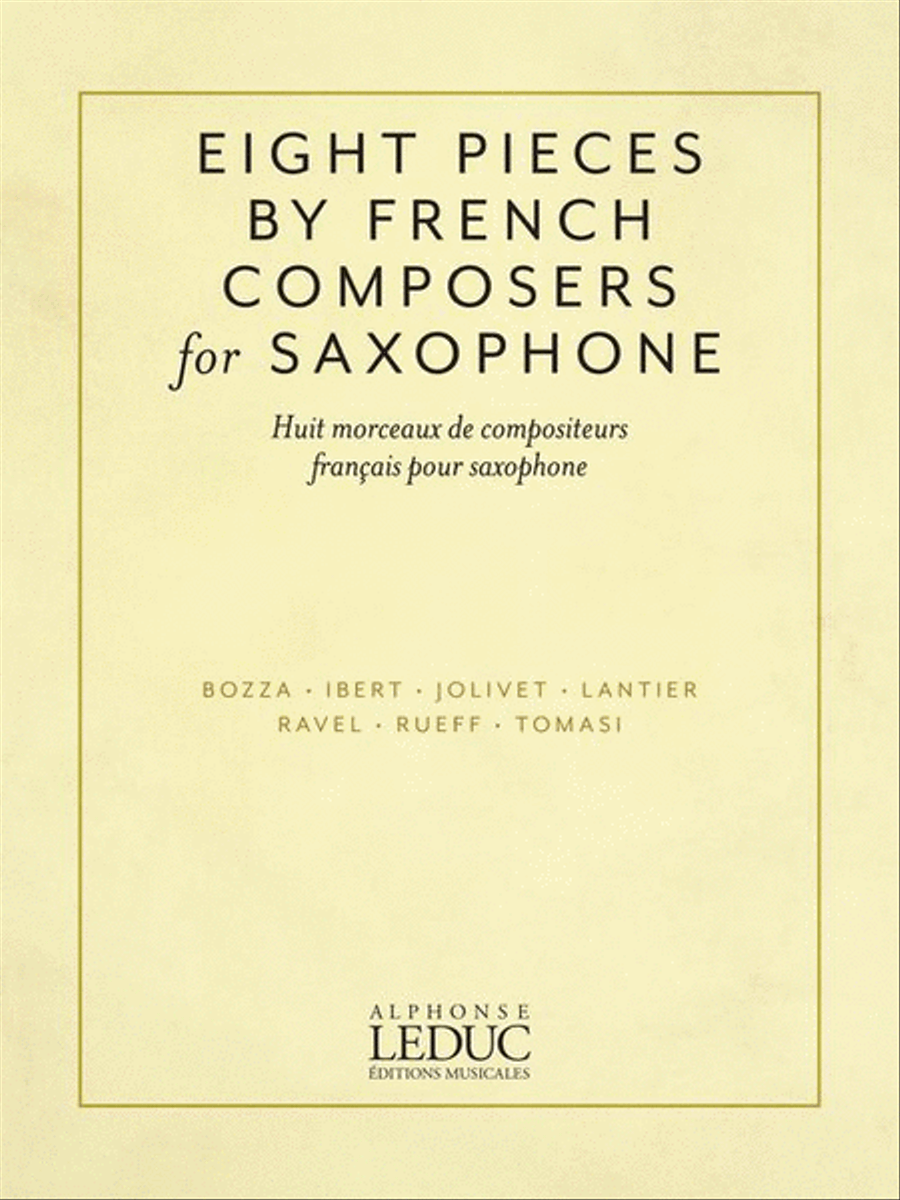 Eight Pieces by French Composers for Saxophone Alto Saxophone scores gallery preview page 2