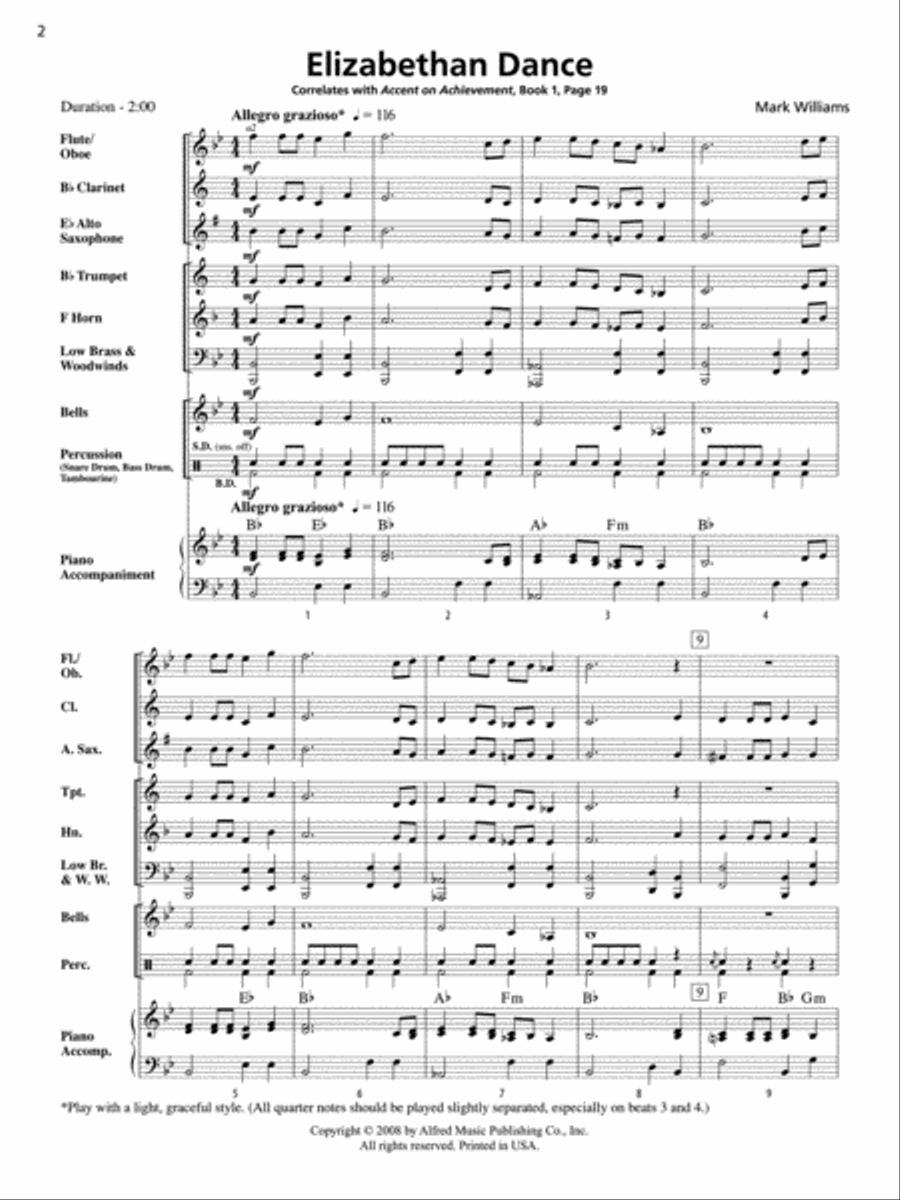 Accent on Performance Classical Collection Concert Band scores gallery preview page 3