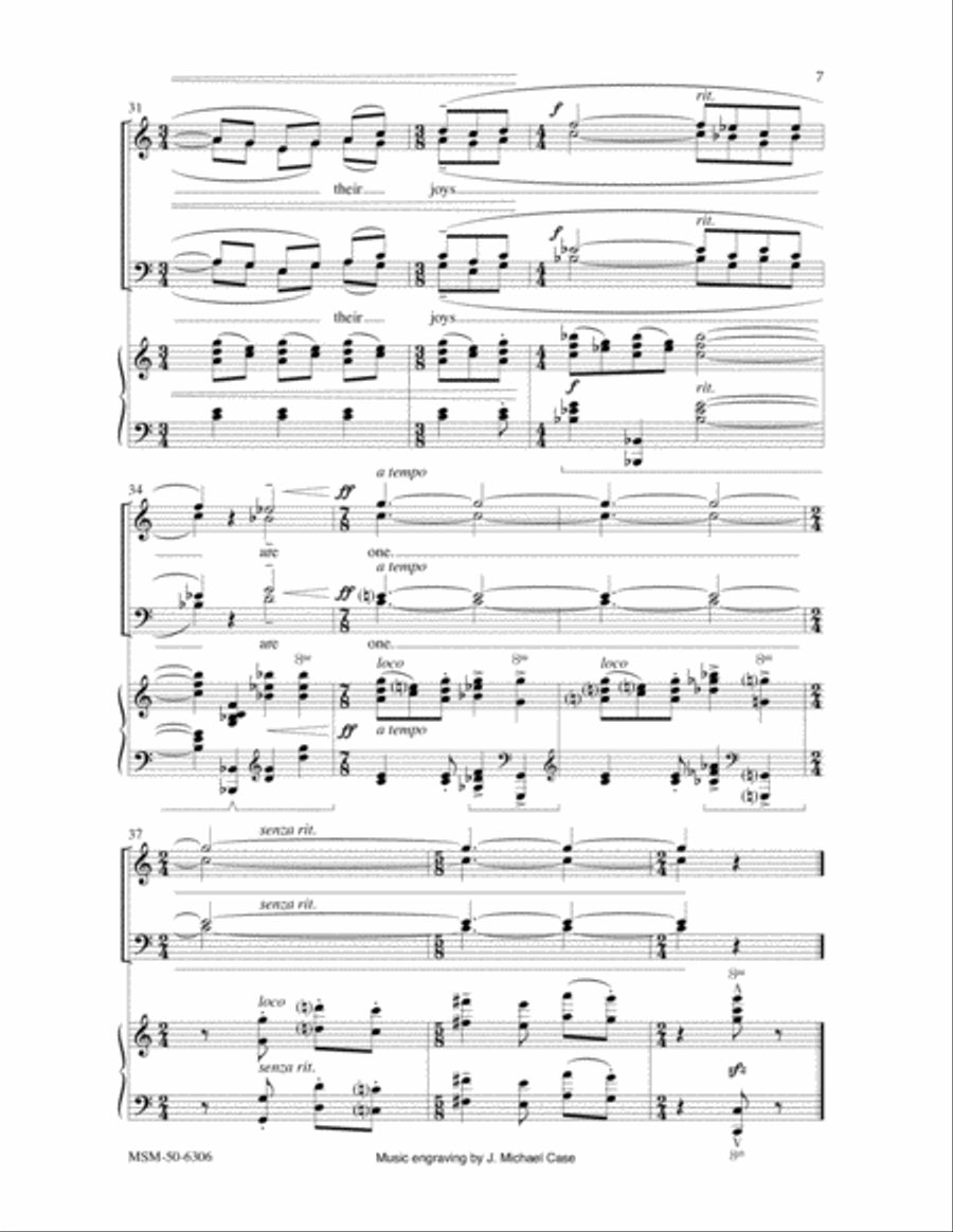 Come, Let Us Join Our Cheerful Songs A Festive Introit 4-Part scores gallery preview page 4
