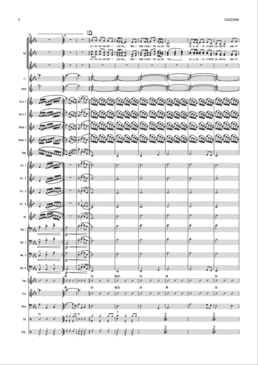Caledonia Caledonia Jazz Ensemble scores gallery preview page 6