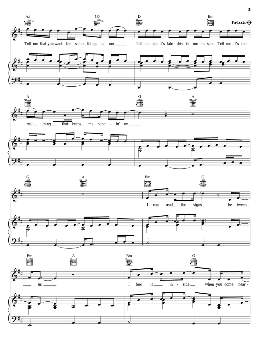 The Real Thing Piano, Vocal, Guitar scores gallery preview page 3