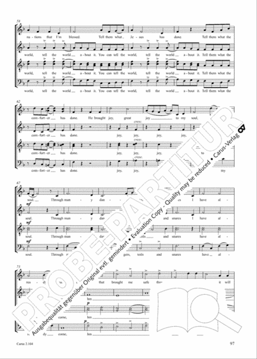 Hallelujah. Gospels and Spirituals for mixed choir Mixed Choir scores gallery preview page 79