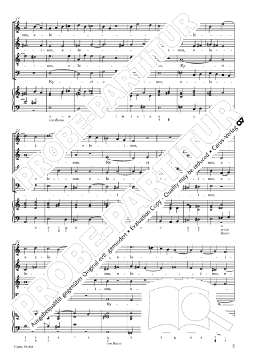 Missa brevis 4-Part scores gallery preview page 6