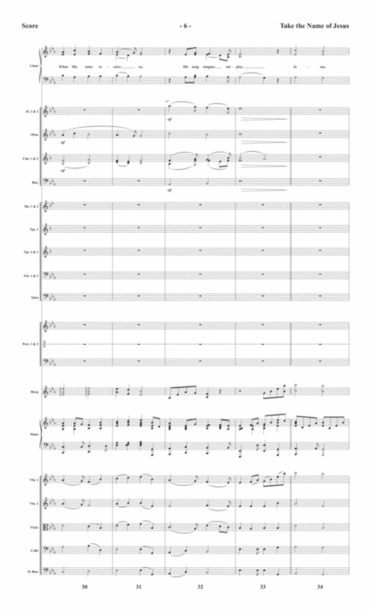 Take the Name of Jesus - Orchestral Score and CD with Printable Parts
