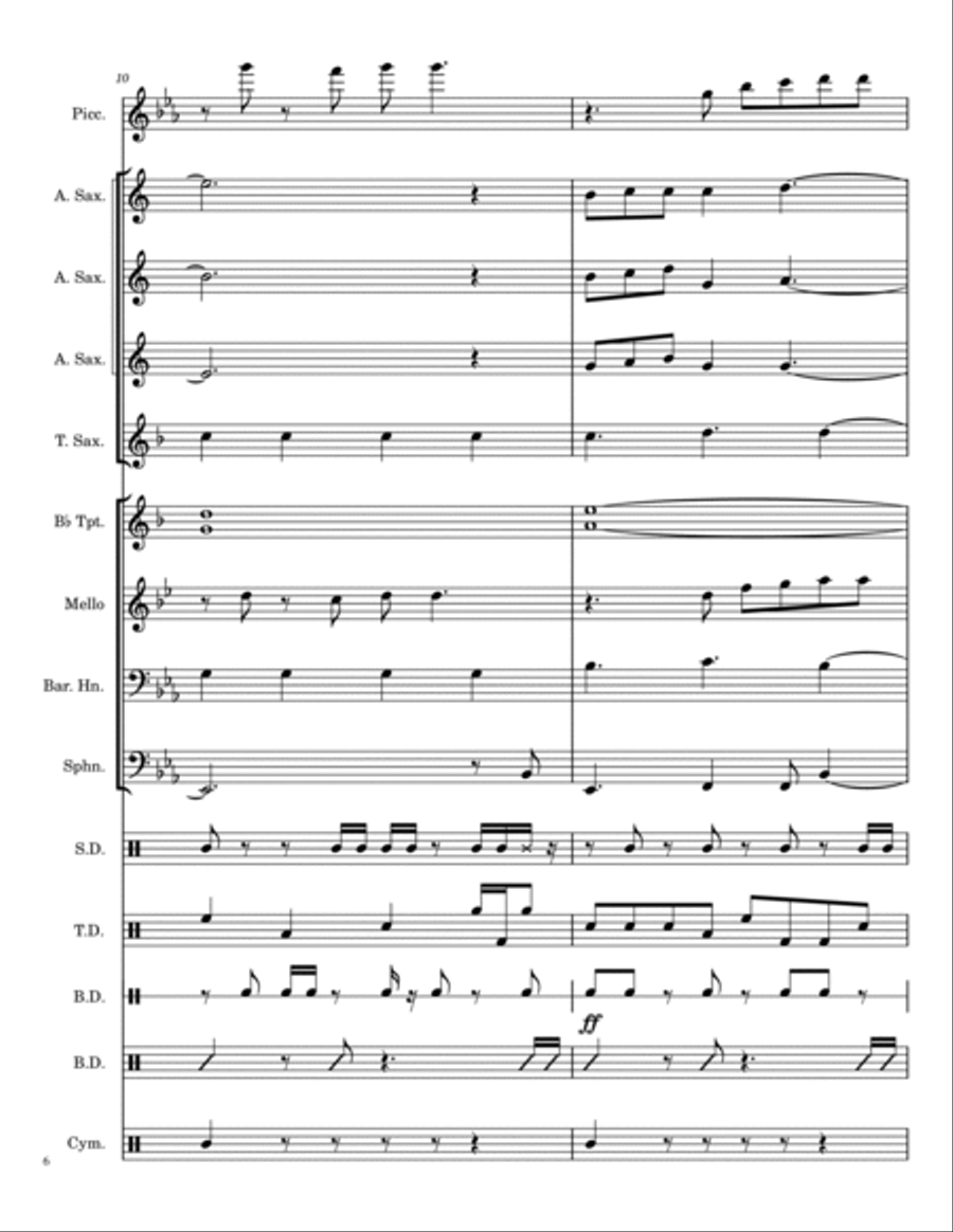 All I Do All I Do Marching Band scores gallery preview page 6