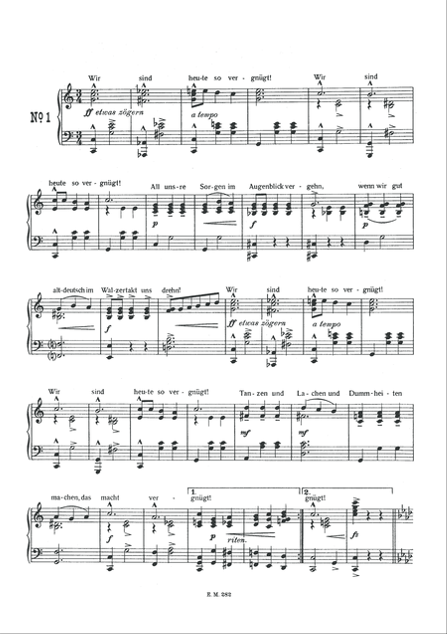 Wir sind heute so vergnugt Piano, Vocal scores gallery preview page 4