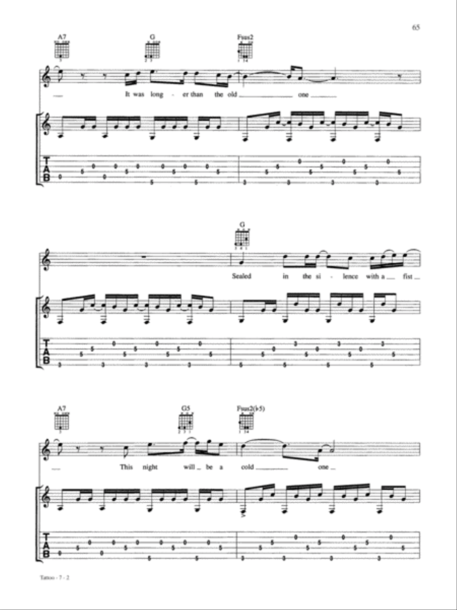 Tattoo Guitar Tablature scores gallery preview page 2