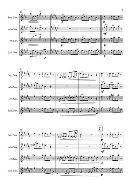 "Tango" For Saxophone Quartet- Intermediate image number null