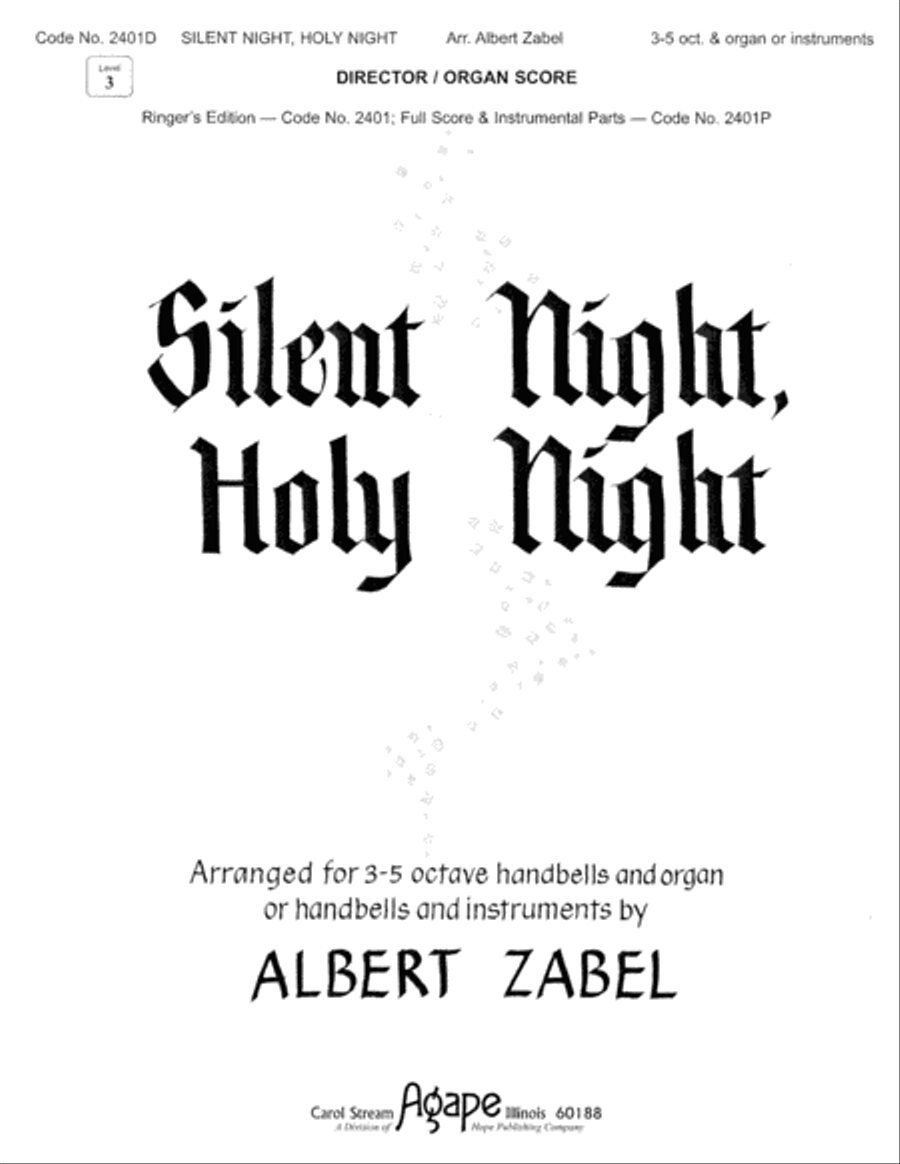 Silent Night, Holy Night Handbell Choir scores gallery preview page 1
