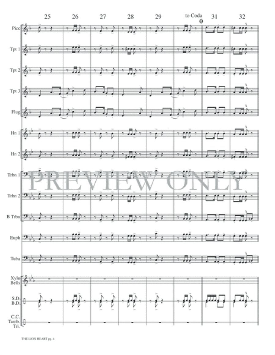 The Lion Heart Small Ensemble scores gallery preview page 6