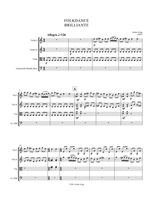 Folkdance Brilliante (arranged for String Orchestra)