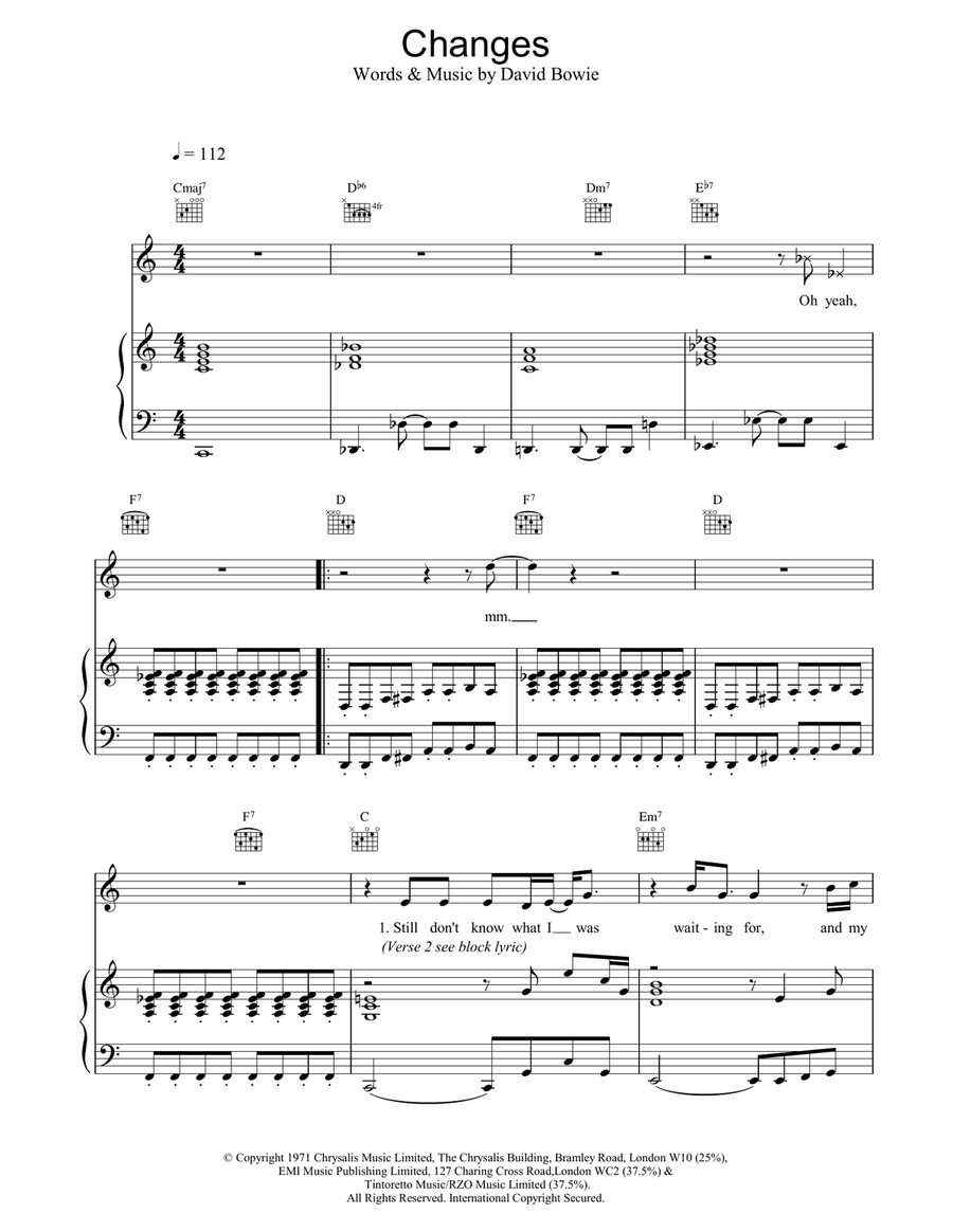 Changes Acoustic Guitar scores gallery preview page 1