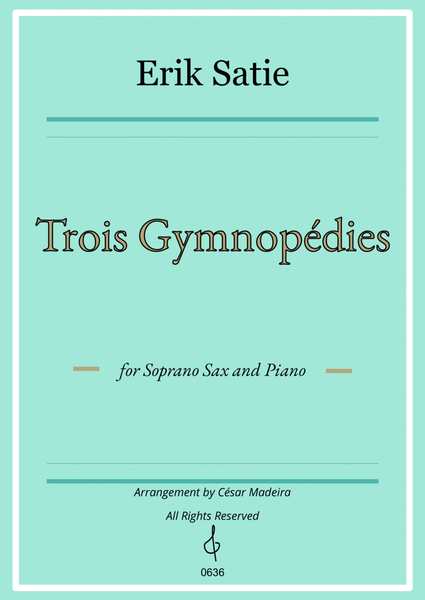 Three Gymnopedies by Satie - Soprano Sax and Piano (Full Score) image number null