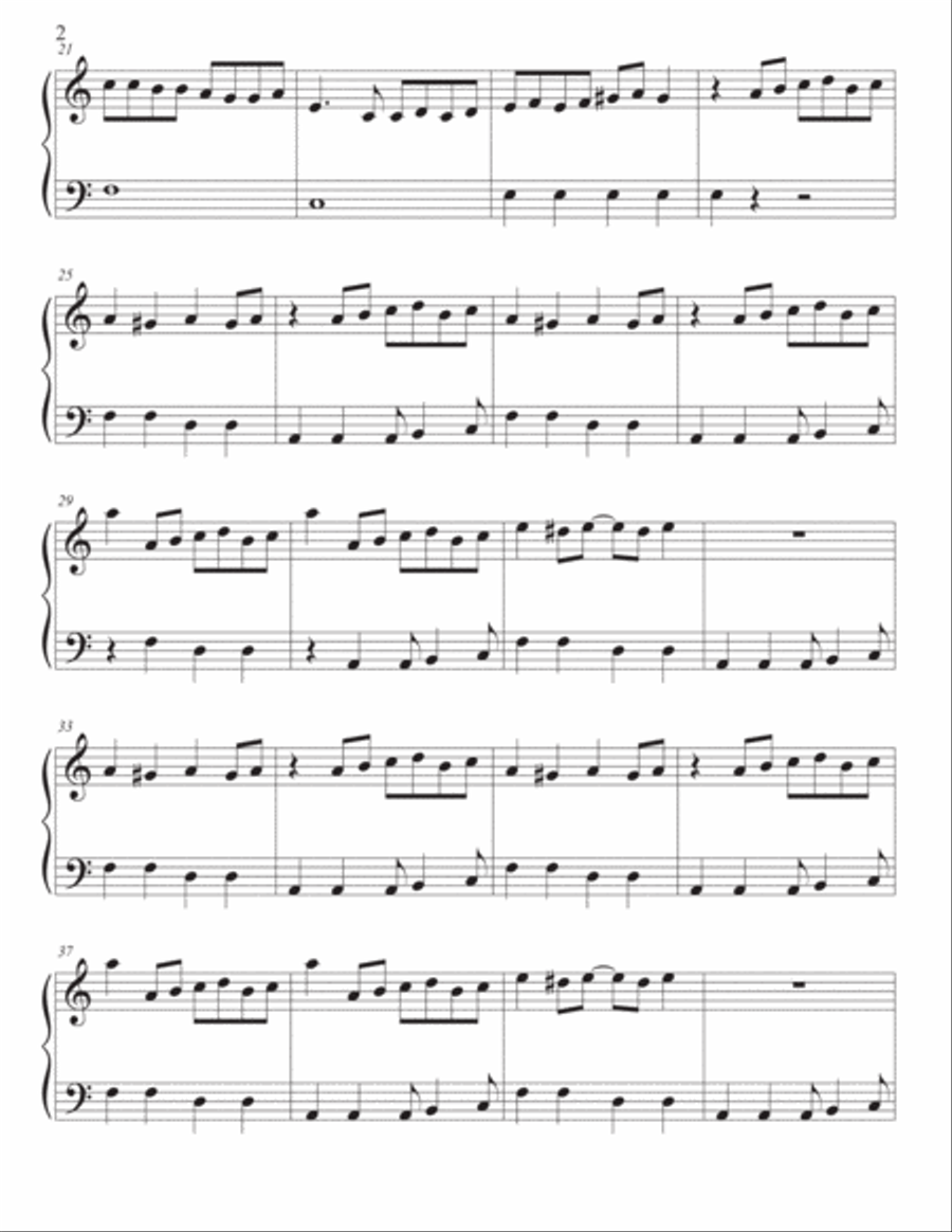 Drunk-Dazed Easy Piano scores gallery preview page 2