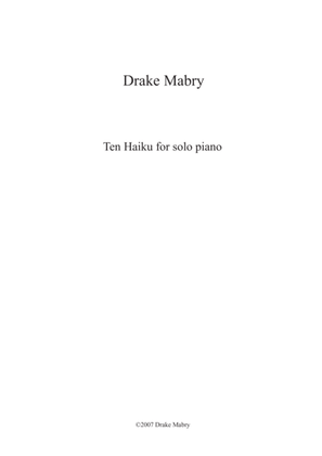 Book cover for Ten Haiku for piano