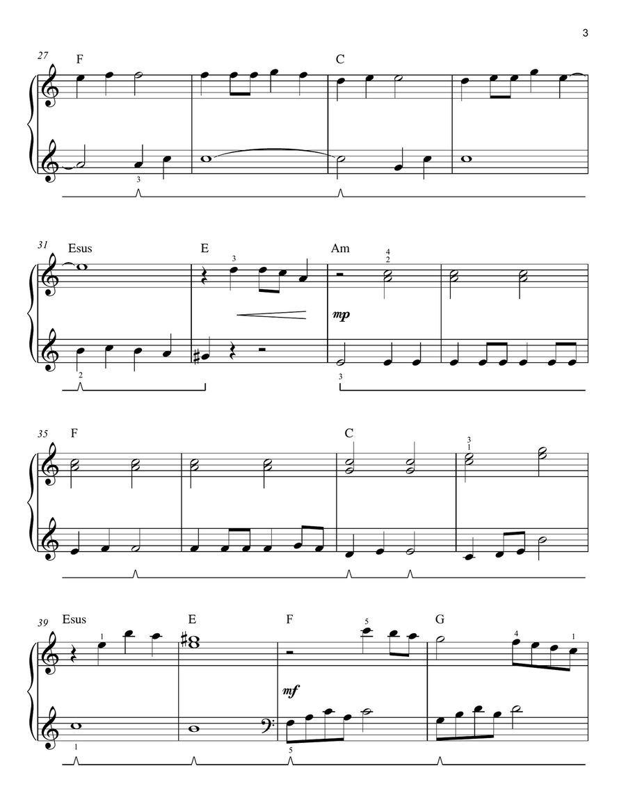 Unstoppable (arr. Phillip Keveren) Easy Piano scores gallery preview page 3