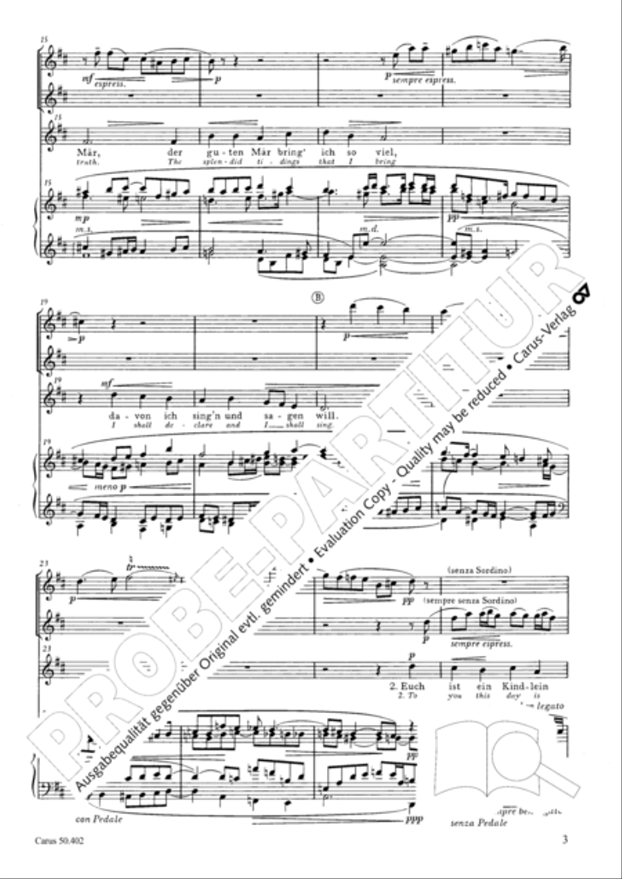 From heav'n above to earth I come (Vom Himmel hoch, da komm ich her) SSAA scores gallery preview page 6