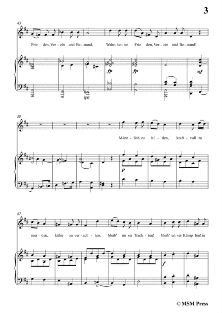 Schubert-Lebenslied,in D Major,for Voice&Piano Voice scores gallery preview page 5
