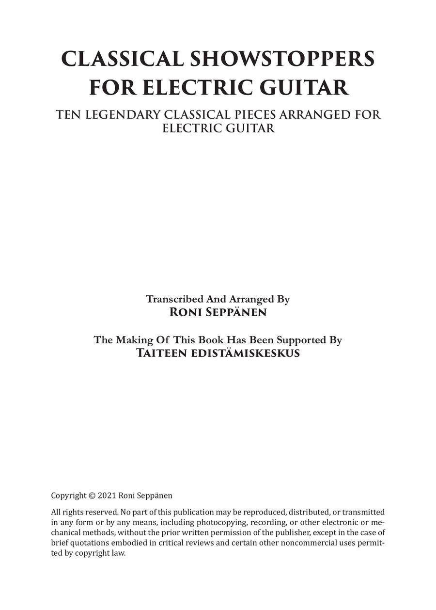 Classical Showstoppers for Electric Guitar Electric Guitar scores gallery preview page 2